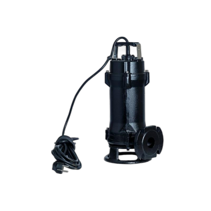 Канализационный насос WELLMIX 65GNWQ 40-20-4.0 NEW (4000Вт, 3х380В, кабель 8м) с режущим механизмом IP55 чугун, нержавеющая сталь 13119990